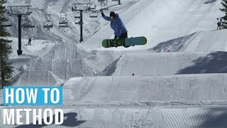 How to Method Grab on a Snowboard - (Regular) Methods Trick Tip