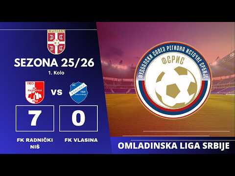 FK Radnički NIš-FK Vlasina (1. Kolo Omladinska Liga Srbije 25/26)