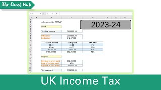 Calculate 2023-24 UK Income Tax – Using VLOOKUP In Excel