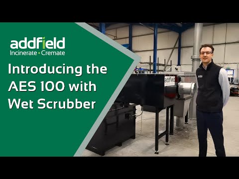 Compact Medical Waste Incinerator with wet scrubber AES 100