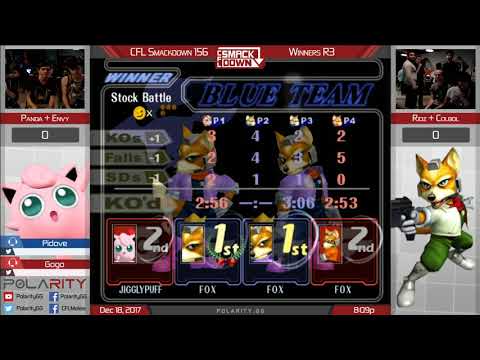 CFL Smackdown 156 Melee - Panda + Envy vs Ridz + Colbol - Doubles