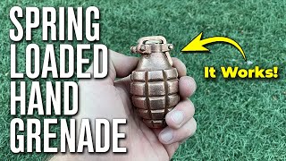 Casting A Solid COPPER Hand Grenade That Works! - Spring Loaded Functional Grenade