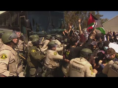UC San Diego protests lead to 64 arrests, students clash with police