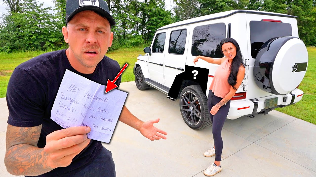 Can't make This Up! Someone Hit The G Wagon And Left This Note...