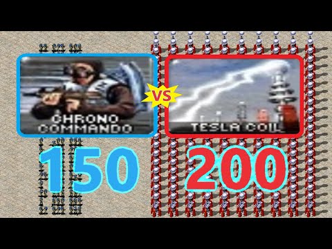 Chrono Commando vs Tesla Coil - Same Cost - Red Alert 2