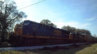 preview picture of video 'CSX Rock Train & CSX Auto Rack'
