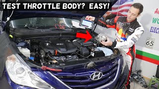 HOW TO TEST THROTTLE BODY ON HYUNDAI SONATA, THROTTLE POSITION SENSOR TEST