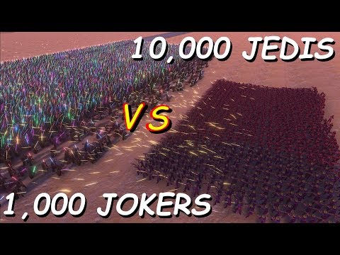 10,000 JEDIS vs 1,000 JOKERS - Ultimate Epic Battle Simulator
