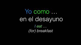 Spanish Ace vocabulary food breakfast and lunch