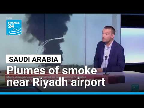 Black smoke seen near Riyadh amid air raid alerts in Saudi Arabia