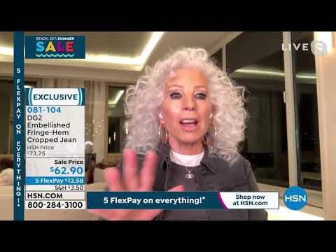 DG2 by Diane Gilman Embellished FringeHem Cropped Jean  ...