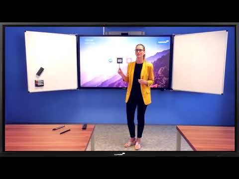 Dotykový LCD displej 86" s tabulí Triiptych na pylonech