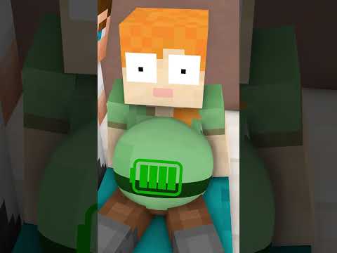 Pregnant Alex's battery died 3 - minecraft animation compilation