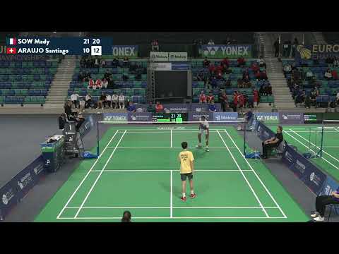 Match point - Mady Sow vs Santiago Araujo - MS, SF - European U15 C’ships 2024