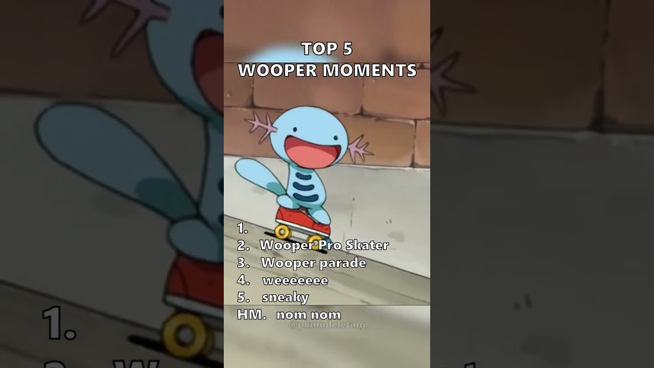Top 5 Wooper Moments #wooper #pokemon #pokemonanime #pokémon