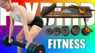 Adjustable Dumbbells & Foldable Flat Weight Bench from Flybird Fitness