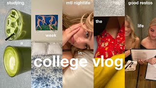 college vlog | studying, food, grwm & girls nights