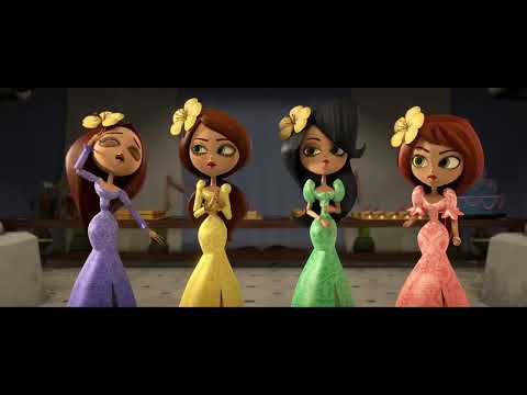 Trailer montage: the Land of the Remembered glowing with neon sugar-skull palette