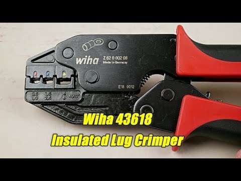 Replės kabelių jungčių užspaudimui WIHA (210 mm) video