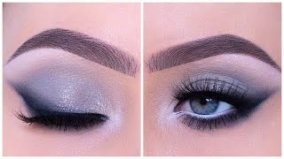 Soft Sparkly Grey Eye Makeup Tutorial