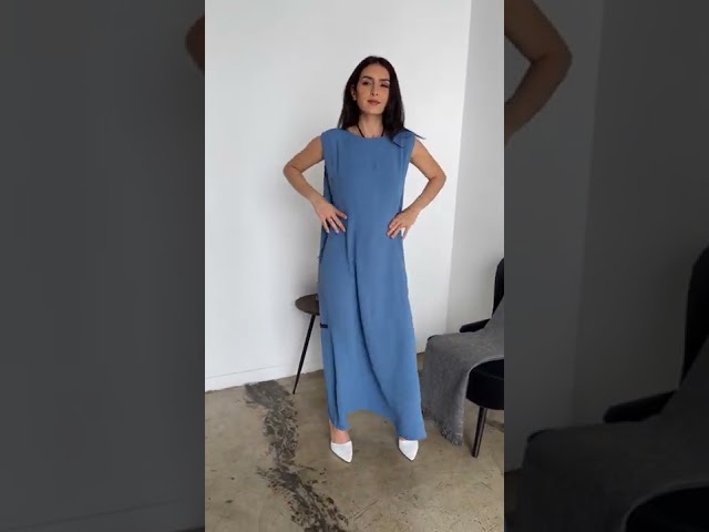 Turquoise Cut Dress - Dressy