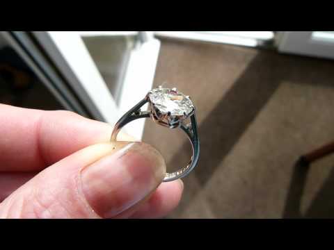 NOW SOLD - STUNNING 2.11CT OLD EUROPEAN CUT DIAMOND, 18CT AND PLATINUM