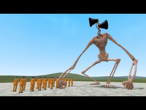 SIREN HEAD from TREVOR HENDERSON vs HUMAN Mini Test in Garry's Mod GMod