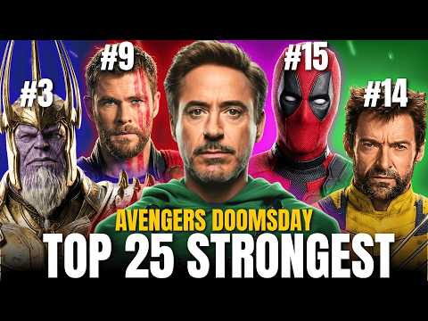 Avengers Doomsday Power Rankings!  The 25 Most Powerful/Strongest Marvel Characters