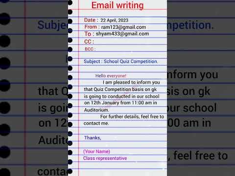 Email writing format/email writing format in English #letter #application #shorts