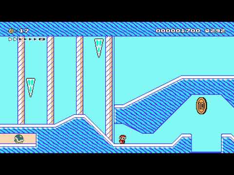 Super Mario Maker 2: the ice cave race