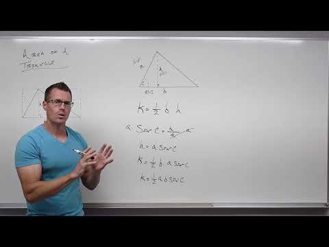 How to Find the Area of a Triangle with Trigonometry (Precalculus - Trigonometry 34)