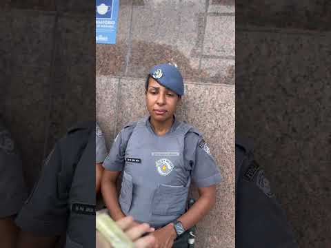 Olha só a reação da Policial Militar 😱 #Shorts