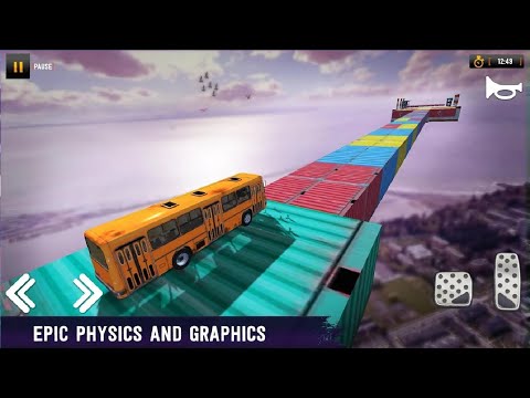 Impossible Bus Driving Racing : Crazy Stunt Bus Driving simulator 2020 - Android Gameplay