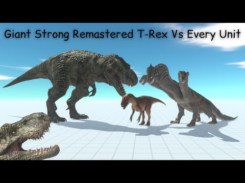 Giant Strong Remastered T-Rex Vs Every Unit ARBS |Animal Revolt Battle Simulator