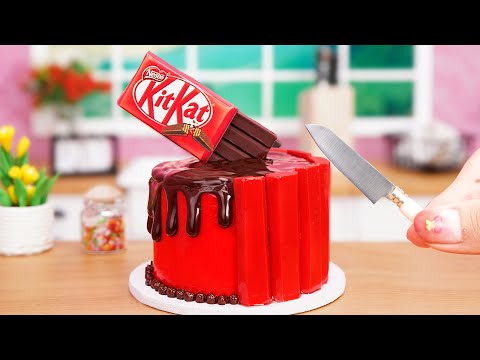 Sweet Miniature Chocolate KITKAT Cake Decorating Tutorial - Easy Mini Yummy Cake Recipe Idea