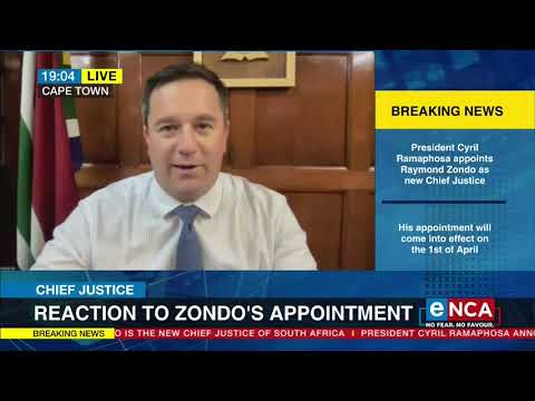 Reaction to Zondo's appointment as Chief Justice