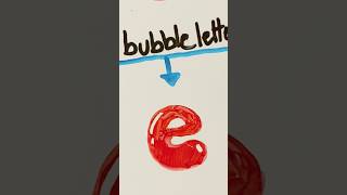 bubble letter e #art #drawingtutorial #drawing #shortsdrawing