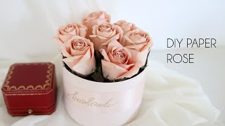 DIY Paper Rose (Valentine's Day Gift Crafts, Box, Silhouette, Flower)