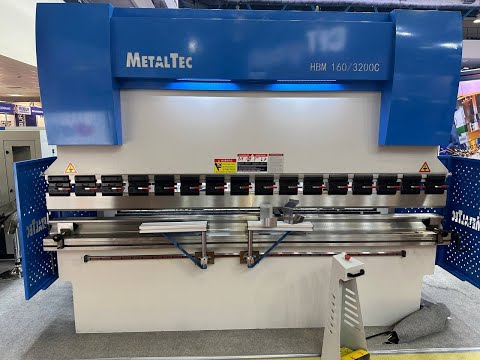 MetalTec HBM 160/3200M (E22, инвертор заднего упора) листогибочный гидравлический пресс met571, видео 12