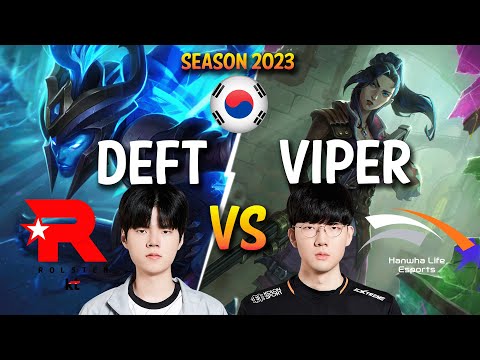 KT Deft vs HLE Viper - Deft KALISTA vs Viper CAITLYN ADC - Patch 13.23 KR Ranked