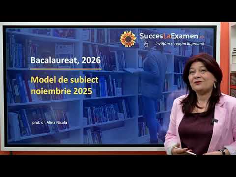 Official Subject Model - Romanian Baccalaureate 2026 - solved and explained by professor Alina Ni...