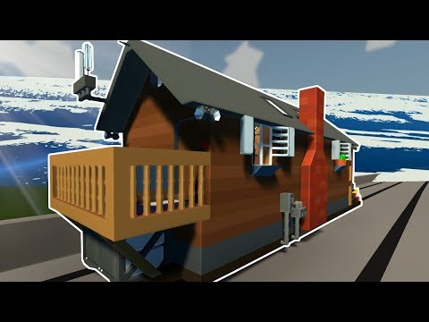 Tsunami Survival In a Haunted Train House! - Stormworks Multiplayer Gameplay Video