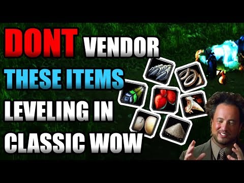 DONT Vendor These Items While Leveling In Classic WoW!! [Secret Value] Video