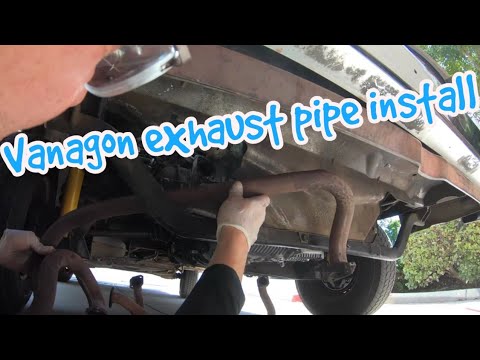 Vanagon exhaust pipe install