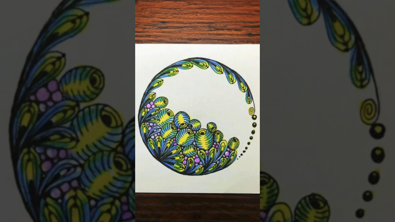 Beautiful Zentangle Pattern..Hope You Enjoy ❤️ #shorts #zentangleart #mindfulart #easyart #trending