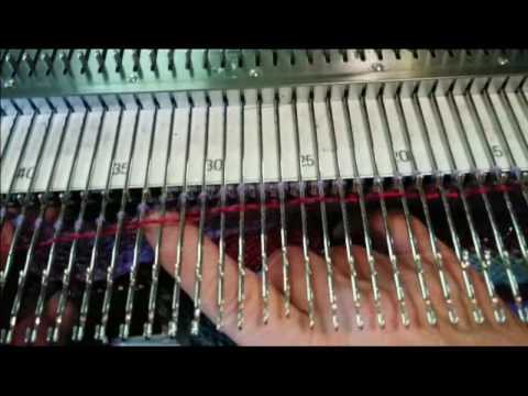 sk860 carriage test with short rows and manual weaving