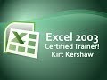 Excel 2003 Beginner Spreadsheet Tutorial And Overview