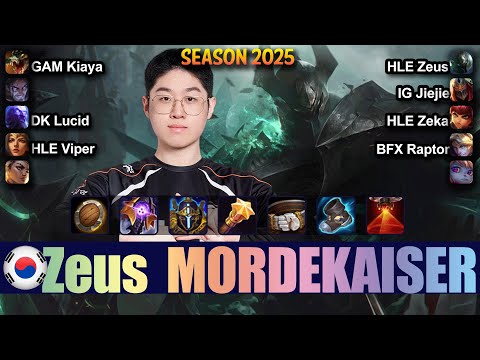 HLE Zeus MORDEKAISER vs GAM Kiaya RENEKTON Top - Patch 25.17 KR Ranked