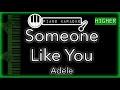 Someone Like You (HIGHER +3) - Adele - Piano Karaoke Instrumental