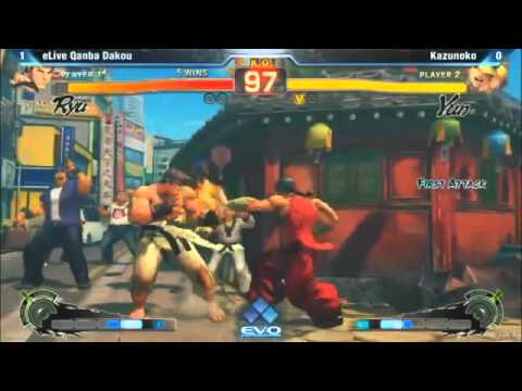 EVO 2012: SSF4 AE2012 Singles Kazunoko (Yun) vs Dakou (Ryu)